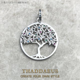 Colorful Tree Pendant 925 Sterling Silver Nature Gift