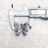 Colorful Butterfly Pendant 925 Sterling Silver Bohemia Gift For Women