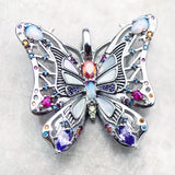 Colorful Butterfly Pendant 925 Sterling Silver Bohemia Gift For Women
