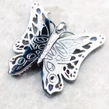 Colorful Butterfly Pendant 925 Sterling Silver Bohemia Gift For Women
