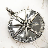 Large Spring Turquoise Pendant Compass Lucky Charm 925 Silver Gift