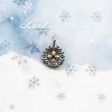 Pendant Cross Bicolour Rotatable 925 Sterling Silver Necklace