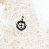Pendant Cross Bicolour Rotatable 925 Sterling Silver Necklace