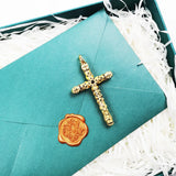 Sterling Silver Pendant Cross with Stones Necklace Accessory