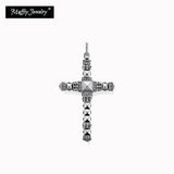 Skull Cross Necklace 925 Silver Fine Jewelry Vintage Gift