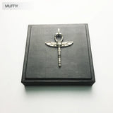 Ankh Cross of Life Pendant with Scarab 925 Sterling Silver Zirconia