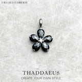 Crystal Flower Pendant Jewelry 925 Sterling Silver Gift For Women