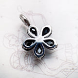 Crystal Flower Pendant Jewelry 925 Sterling Silver Gift For Women