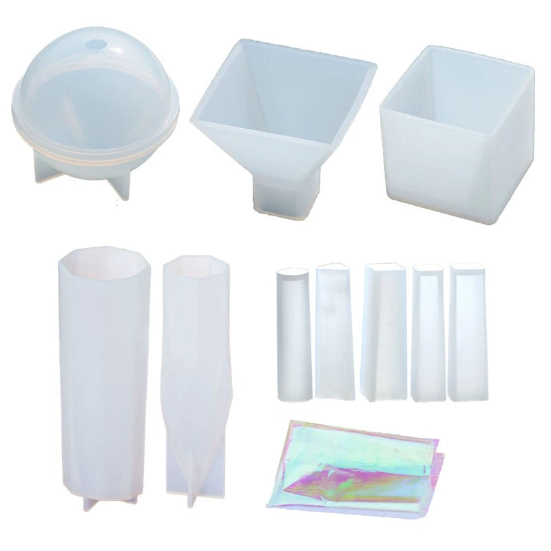 Pendant Crystal Mould Set 10pcs Epoxy Jewelry Casting Moulds