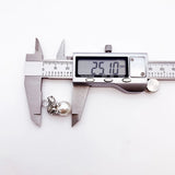 Dark Green Frog & Pearl 925 Silver Europe Jewelry Gift