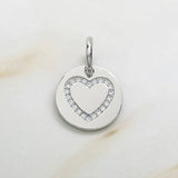 Heart Paw Zirconia 925 Sterling Silver Pendant