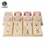 Wooden Jewelry Necklace Bracelet Organizer Rack