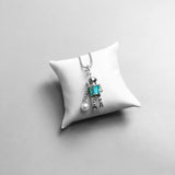 925 Silver Pendant Diver with Pearl Bull Dog Nurse Bee