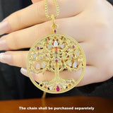 Golden Colourful Tree Pendant 925 Sterling Silver Summer Romantic Jewelry Gift