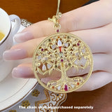 Golden Colourful Tree Pendant 925 Sterling Silver Summer Romantic Jewelry Gift