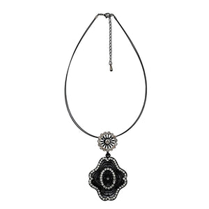 Direct Electrophoresis Zinc Alloy Crystal Necklace