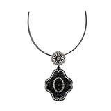 Direct Electrophoresis Zinc Alloy Crystal Necklace