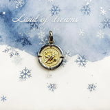 Golden Pendant Faith, Love and Hope in 925 Sterling Silver
