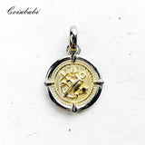 Golden Pendant Faith, Love and Hope in 925 Sterling Silver