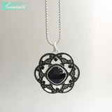 Pendant Flower Zirconia Silver 4.1cm Women's Romantic Gift Keychain Jewelry