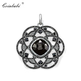 Pendant Flower Zirconia Silver 4.1cm Women's Romantic Gift Keychain Jewelry