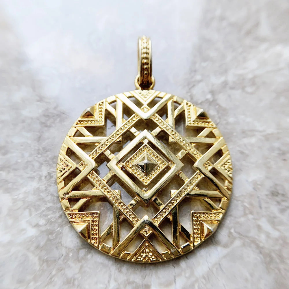 925 Sterling Silver Pendant Glod Africa Ornament Europe Style Accessorie