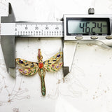 Golden Dragonfly Pendant, 925 Sterling Silver Spring Boho Jewelry
