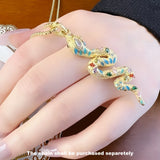 Golden Twisted Snake Pendant, Boho 925 Sterling Silver Gift