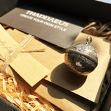 Gray Globe Pendant Necklace 925 Sterling Silver Bijoux Jewelry Gift