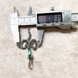 Pure 925 Sterling Silver Green Snake Pendant