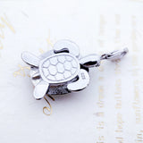 Large Green Turtle Pendant 925 Silver Sterling Jewelry