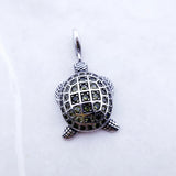 Large Green Turtle Pendant 925 Silver Sterling Jewelry