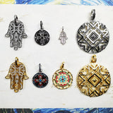 Hand of Fatima Africa Asia Totem 925 Sterling Silver Pendant Gift