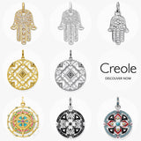 Hand of Fatima Africa Asia Totem 925 Sterling Silver Pendant Gift
