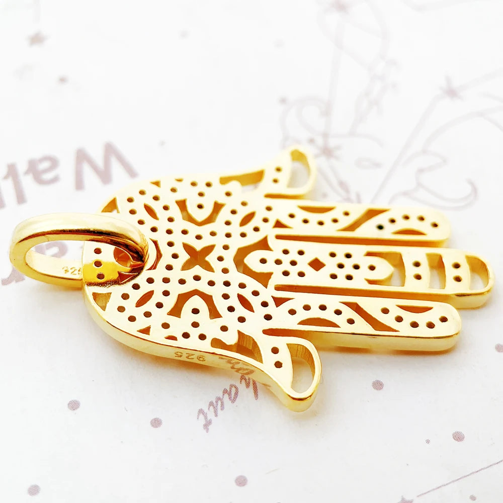 Hand of Fatima Jewelry 925 Sterling Silver Gift For Women Men