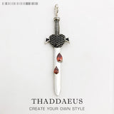 Heart Sword Pendant Necklace Europe Bijoux Gift