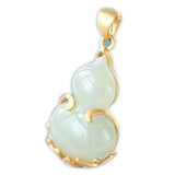 Hetian Jade Plated 925 Silver Women's Inlaid Ancient Style