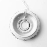 925 Sterling Silver Love Knot Circles Pendant