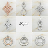 925 Sterling Silver Love Knot Circles Pendant