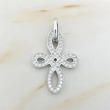 925 Sterling Silver Love Knot Circles Pendant