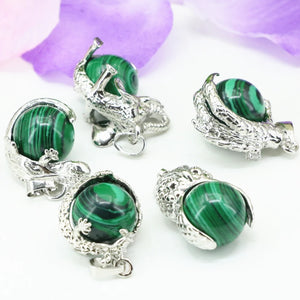 Malachite Stone Green Pendants for DIY Necklace Making