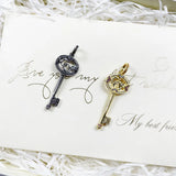 Golden Pendant Key in 925 Sterling Silver for Women