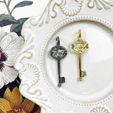 Golden Pendant Key in 925 Sterling Silver for Women