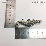Koi Fish Pendant 925 Silver Zirconia Jewelry Fit Necklace Lucky Gift Women