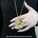 Large Lucky Heart Cat Elephant Clover Fatima Pendant