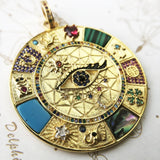 Large Lucky Heart Cat Elephant Clover Fatima Pendant