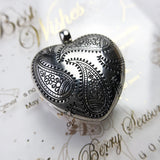 Large Heart Locket 925 Sterling Silver - Romantic Gift