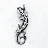 Pendant Lizard 925 Sterling Silver Colorful Stones Fit Necklace Fine Man Woman