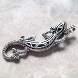 925 Sterling Silver Turquoise Lizzard Pendant