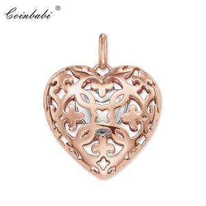 Heart Locket Pendant Rose Gold-color for Women Classic Gift Europe Style